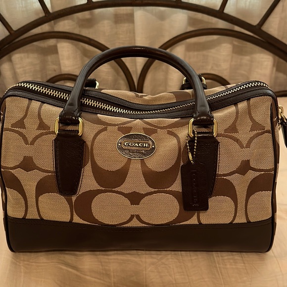 Coach Canvas & Leather Signature Satchel - Picture 1 of 9